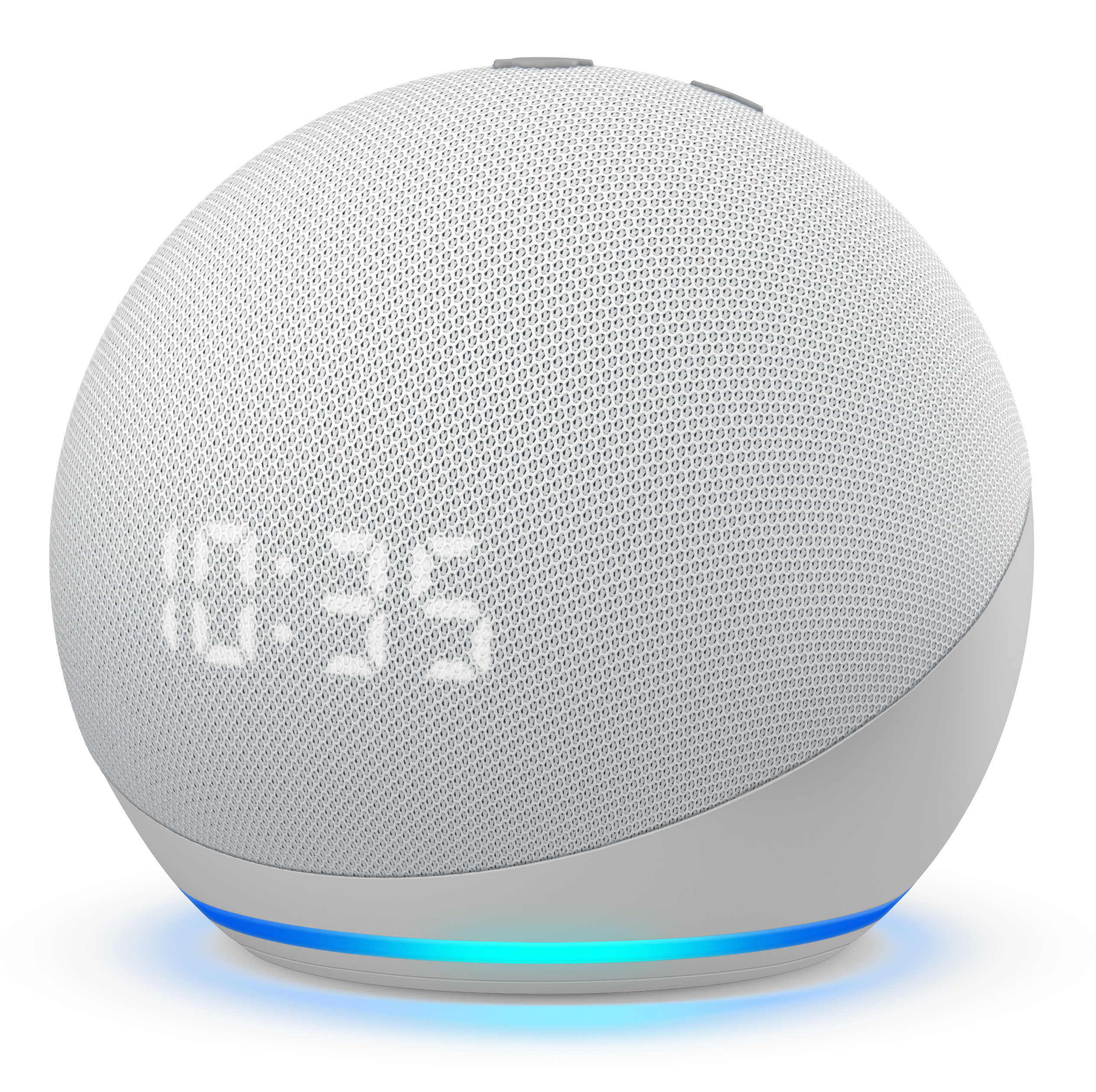 An image of the Echo Dot (5th Gen) with clock