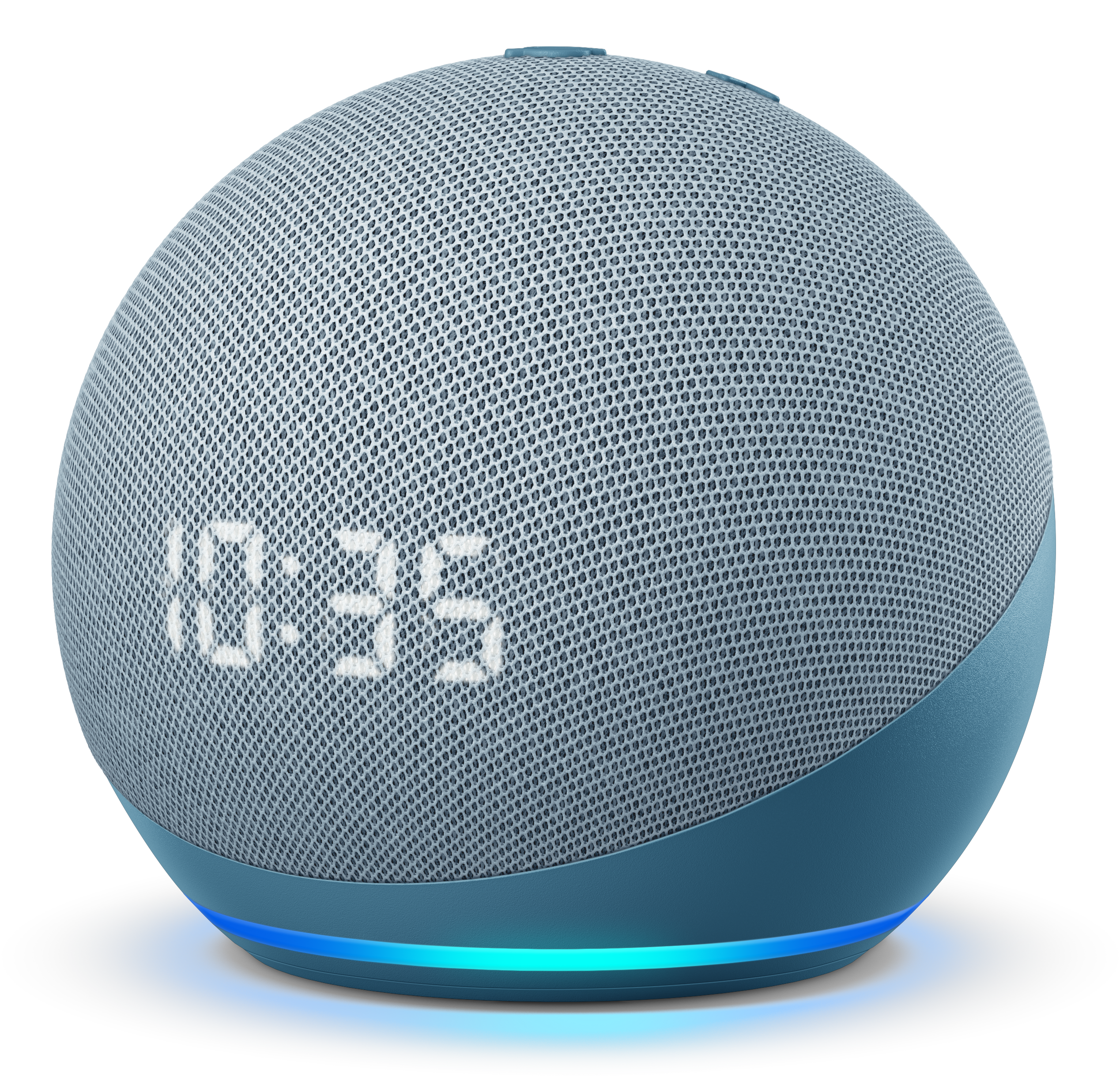An image of the Echo Dot (4th Gen) with Clock