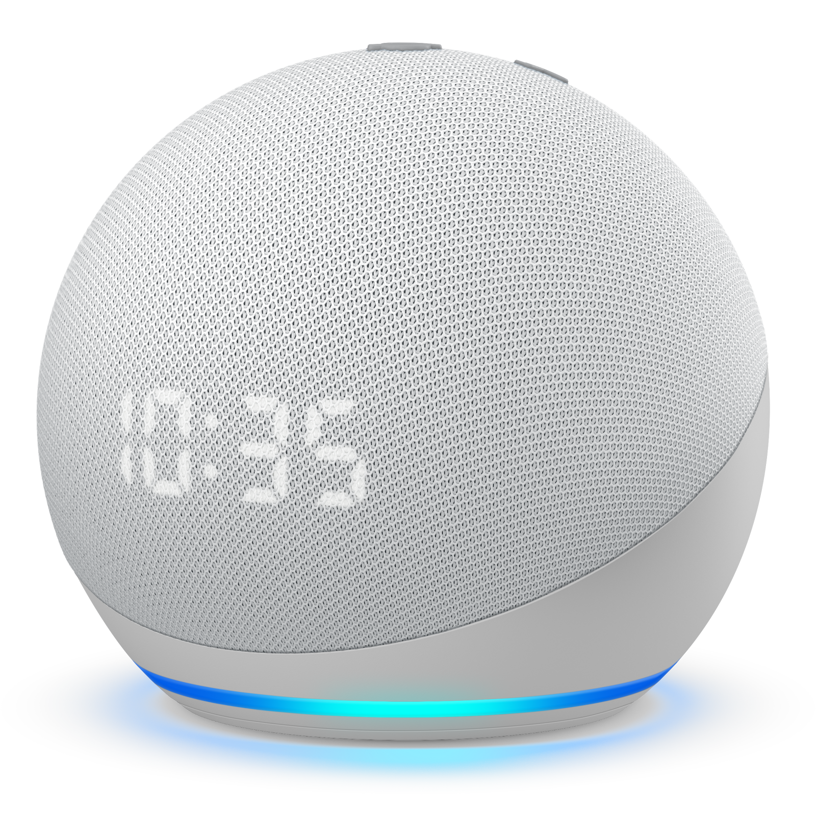 Un'immagine dell'Echo Dot (5a generazione) con orologio