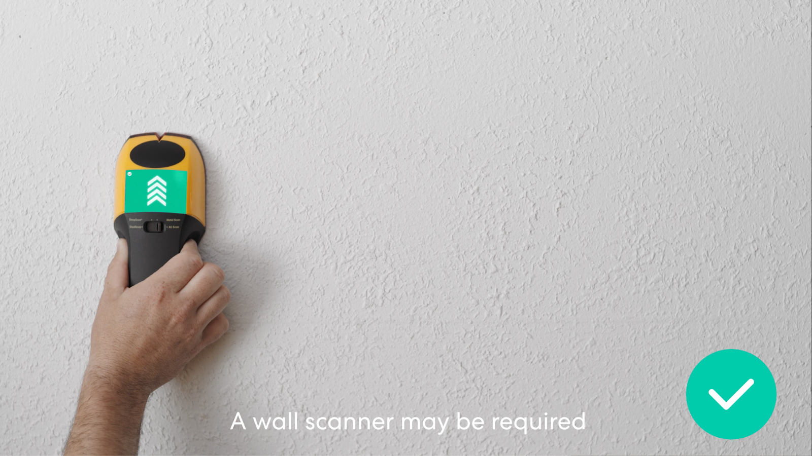 wall scanner searching for stud