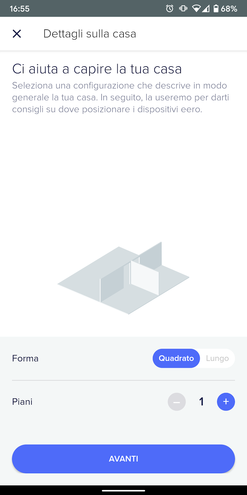 Un'immagine dal processo di installazione