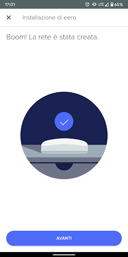 Un'immagine dal processo di installazione