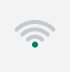 An image of a wifi strength indicator with 1 out of 4 bars filled.