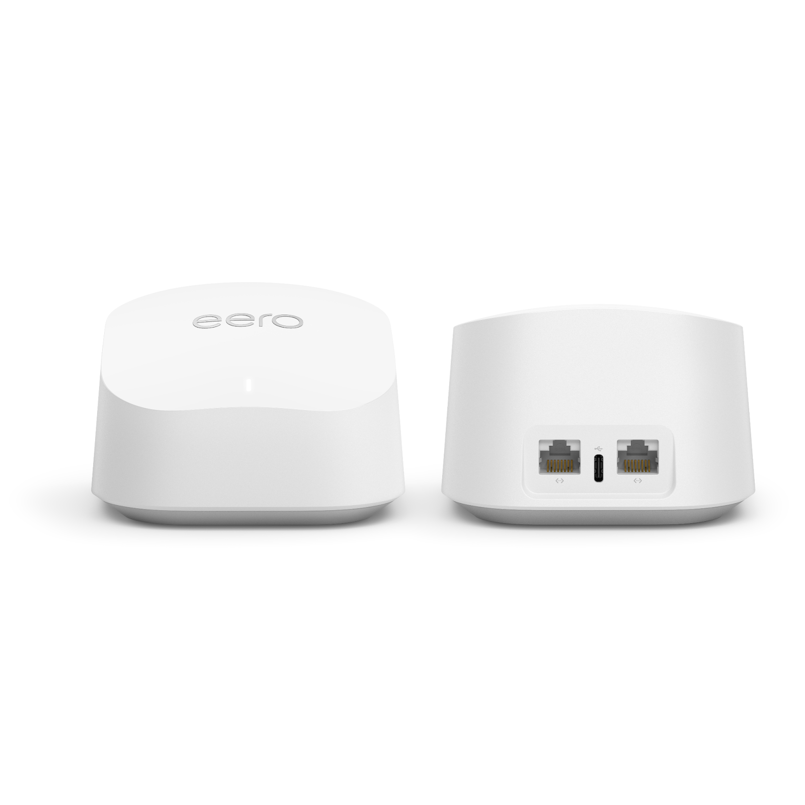 image of eero 6+ from the front and the back